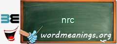 WordMeaning blackboard for nrc